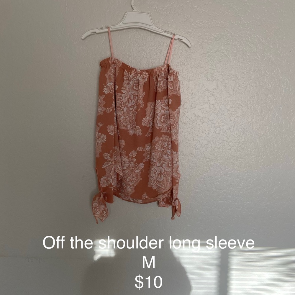 Long sleeve off the shoulder blouse